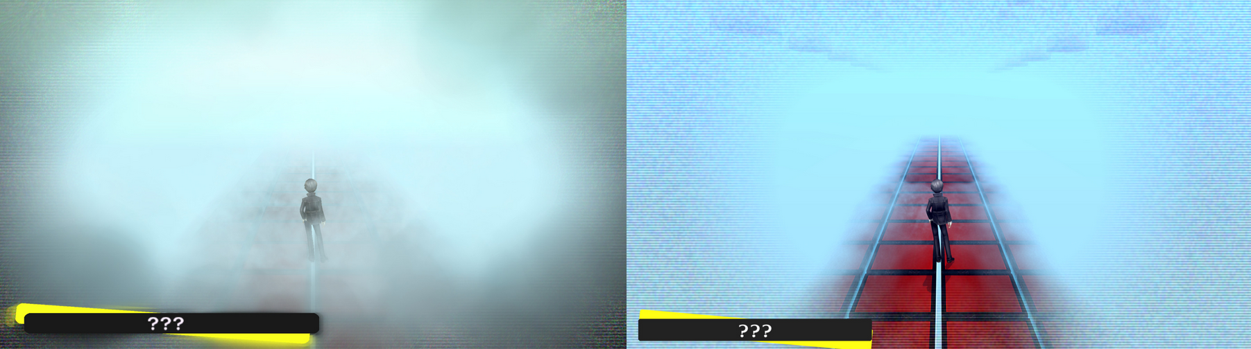 Left: Persona 4 (PS2), Right: Persona 4 Golden (PS Vita, PC, and modern consoles)